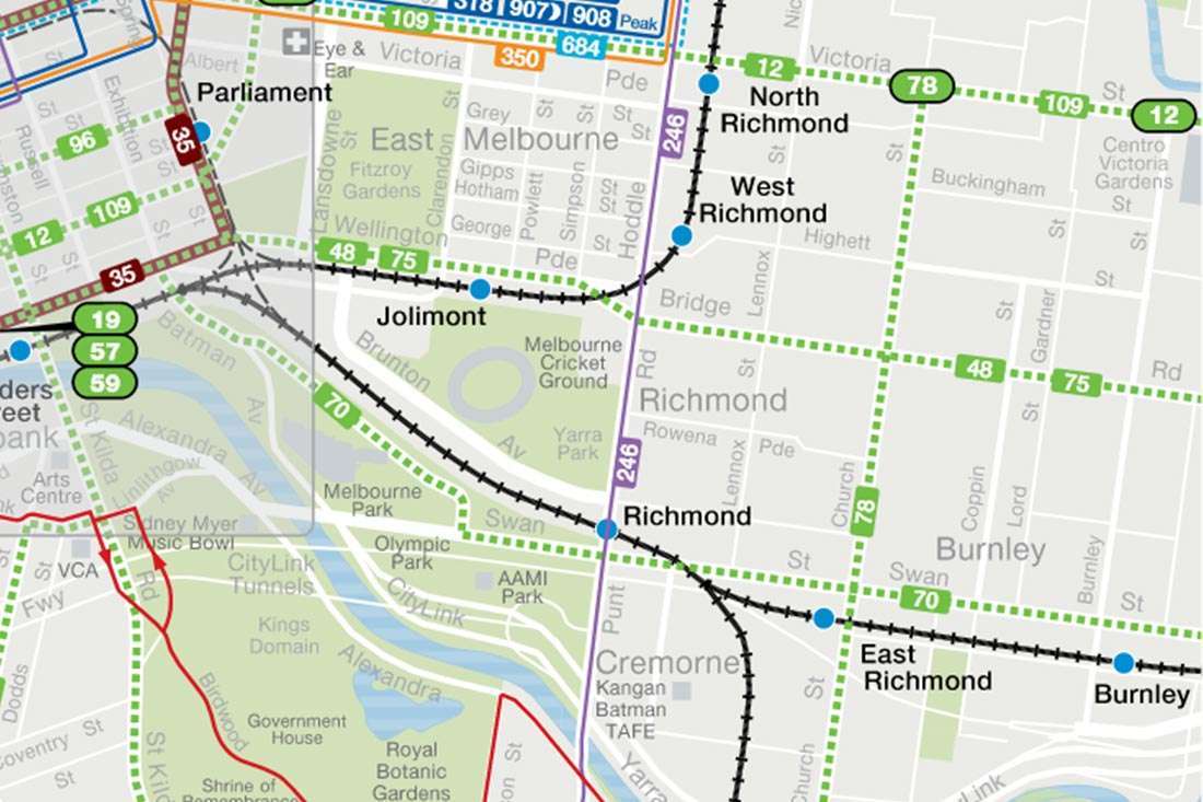 Richmond public transport map